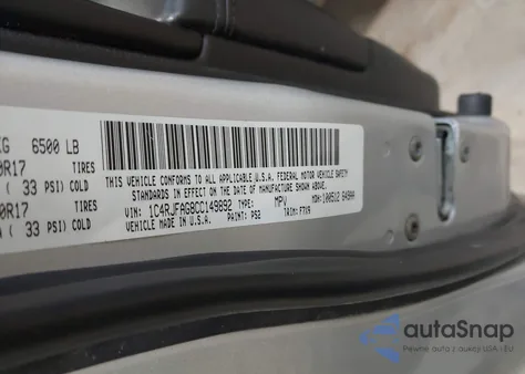 2012 Jeep Grand Cherokee Laredo из США, поврежденный, VIN 1C4RJFAG8CC149892